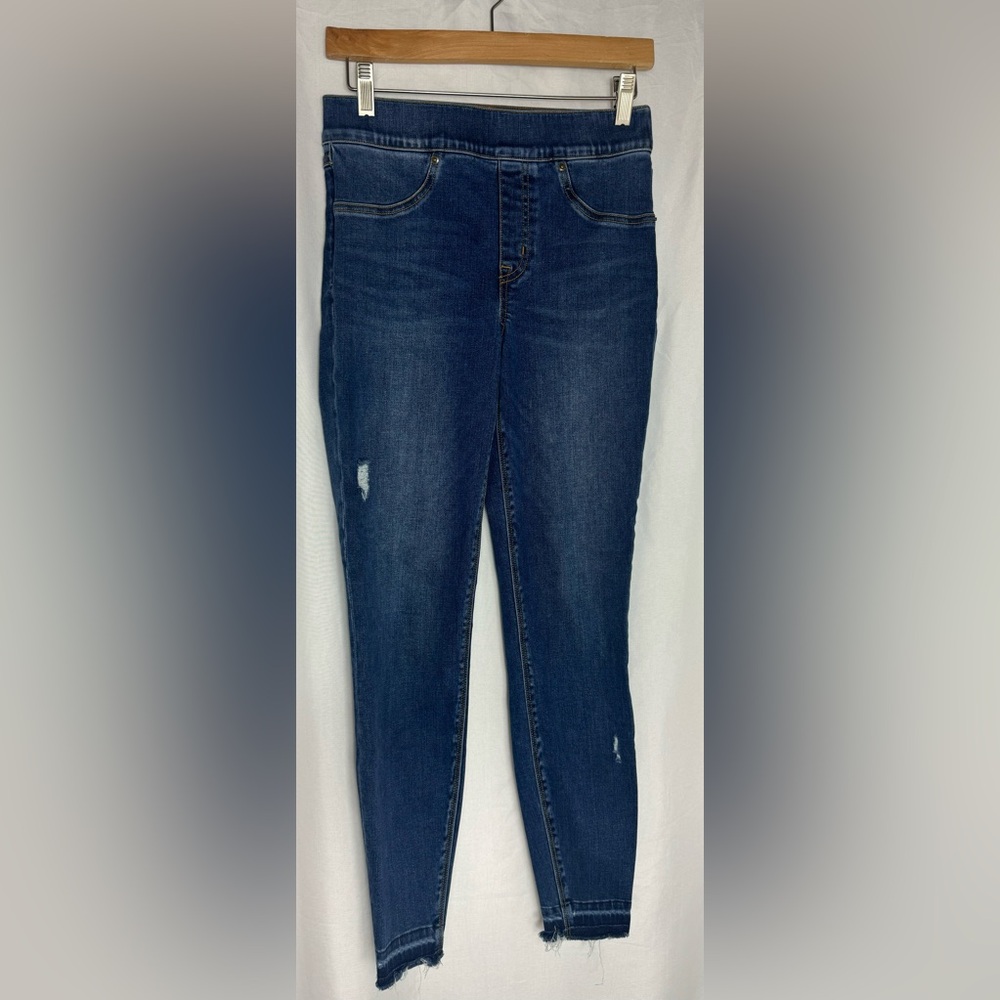SPANX Distressed Ankle Skinny Denim Legging Medium Wash - Size Small S